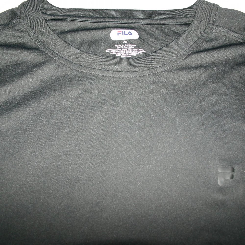 Gray with Orange Piping Fila Performance Short Sleeve Shirt in XXL